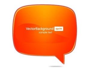 Simple Glossy Speech Bubble Vector 01