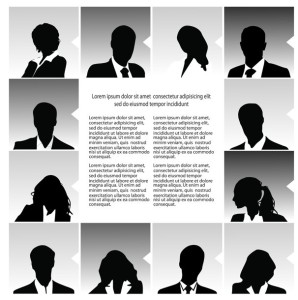 Vector Fashion Business People Silhouettes 03