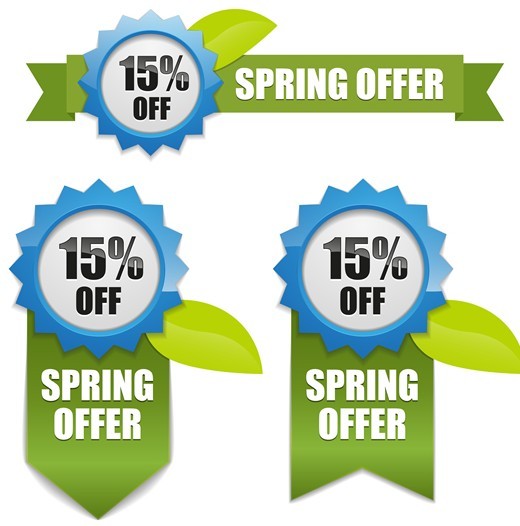 Vector Fresh Spring Offer Labels 03