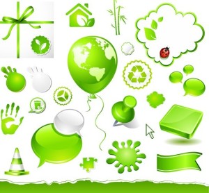 Green ECO Concept Vector Design Elements