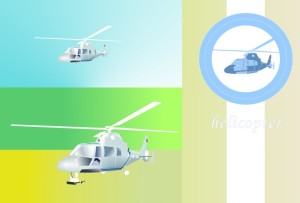 Simple Vector Helicopter Illustration