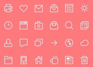 Thin Stroke Icons PSD