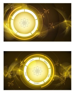 Vector Golden Abstract Circle Background