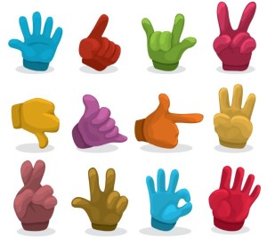 Vector Hands and Gestures Design Elements 01