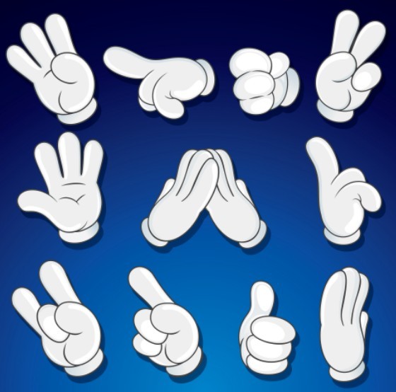 Vector Hands and Gestures Design Elements 02