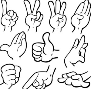 Vector Hands and Gestures Design Elements 03