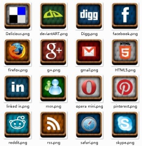 3D Social Box Icons