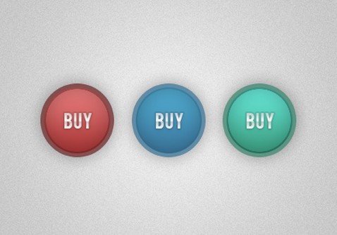 Simple Circular Buy Button PSD