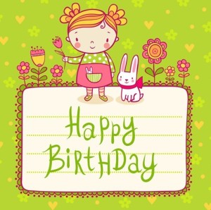 Lovely Cartoon Happer Birthday Elements Vector Illustration