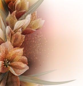 Elegant Card Background With Sparkling Flowers 03