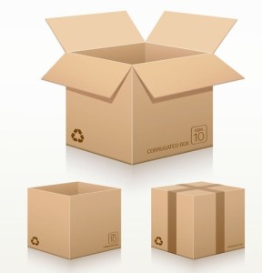 Vector Recycled Corrugated Cardboard Box Templates 01