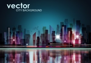 Abstract Modern City Background Vector 02