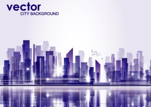 Abstract Modern City Background Vector 03