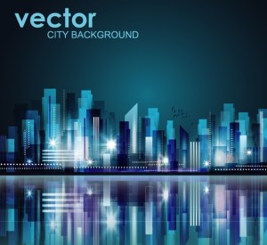 Abstract Modern City Background Vector 04