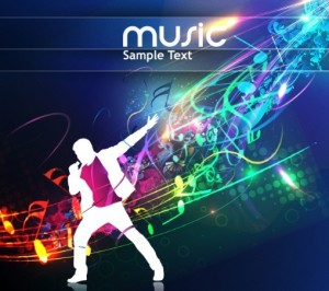 Fashion and Colorful Vector Music Background 02