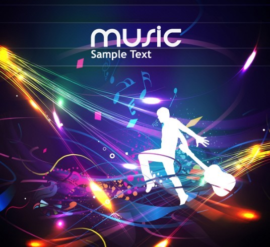 Fashion and Colorful Vector Music Background 04