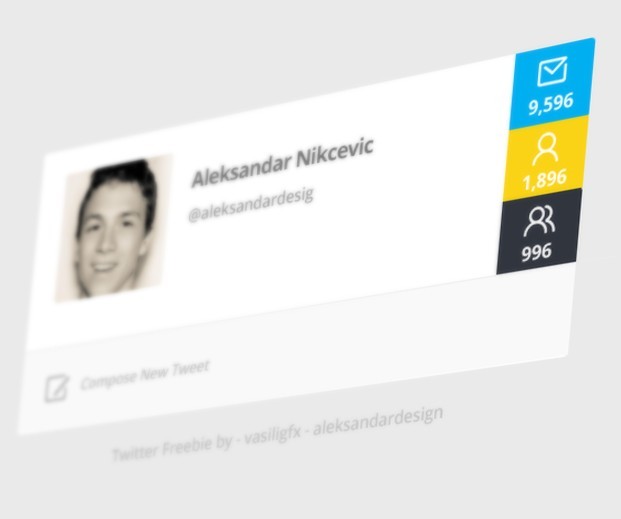 Twitter User Profile Interface PSD