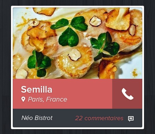 Restaurant Widget For Web & Mobile UI PSD