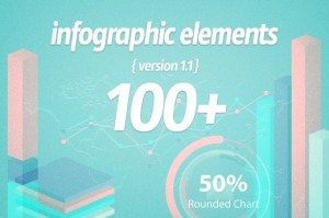 100+ Flat Infographic Elements PSD