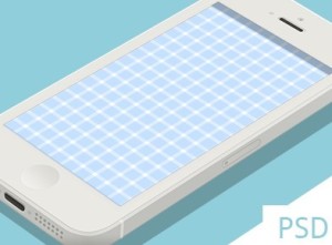 Grid iPhone 5 PSD Mockup