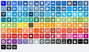 Simple Flat Design Social Icons