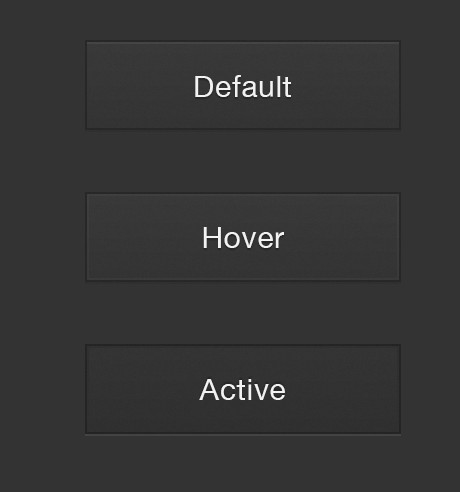 Simple Dark Button Design Template PSD