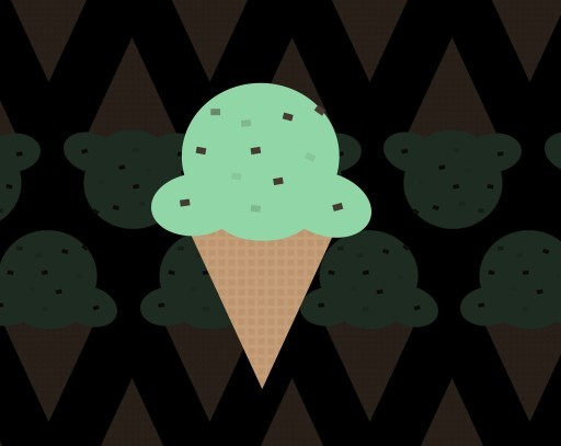 Flat Ice Cream Icon PSD