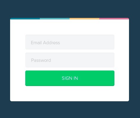 Flat Login Form PSD