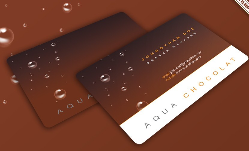 Chocolate Business Card Design Template PSD