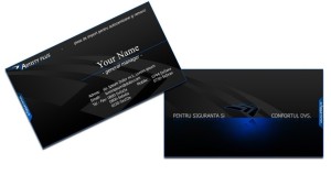 Dark Technology Business Card Template PSD