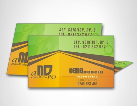 Paper Folding-Like Business Card Template Vector