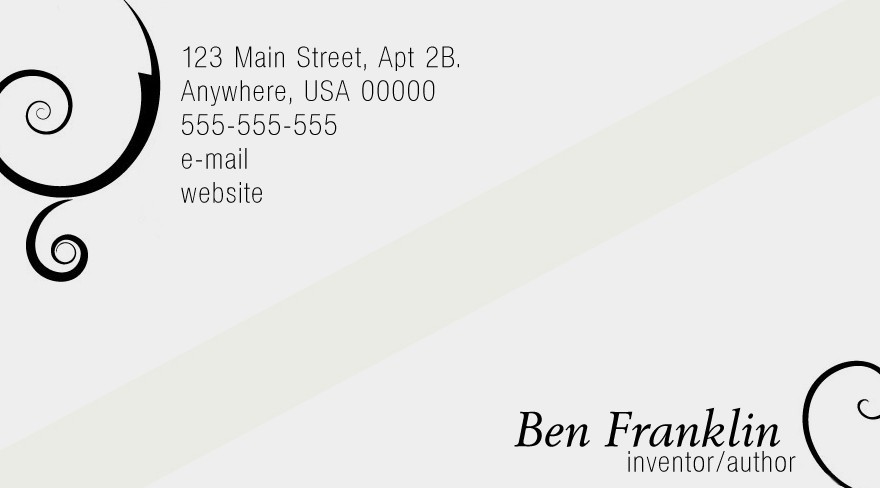 Tiny Floral Business Cards Vector