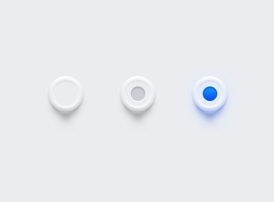 3 Circular Web Buttons PSD