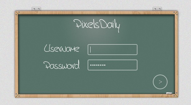 Blackboard Like Login Form PSD