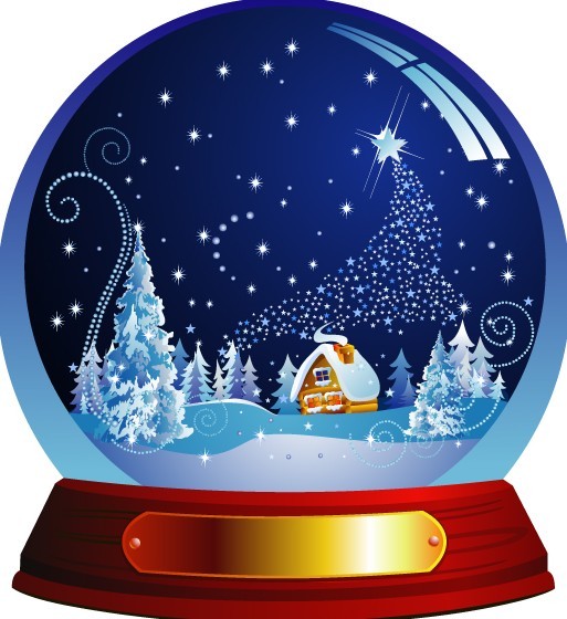 Christmas Crystal Ball Vector Illustration 01