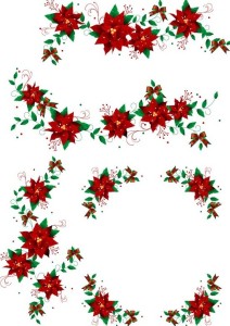 Christmas Wreaths with Ribbons and Bows Vector 02