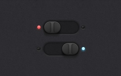 Dark Horizontal Sliders & Switches