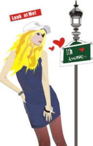 Fashion City Girl Vector Illustration