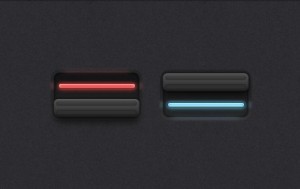 Stylish Dark Switch Buttons PSD