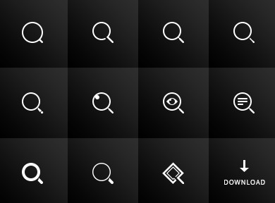 10+ Search Icons PSD