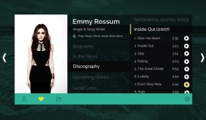 Flat Music Player with Playlist PSD