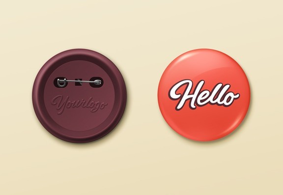 Pin Button Badges PSD