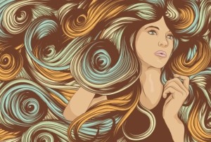 Creative Woman Hair Design Vector Illustration 02