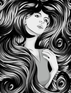 Creative Woman Hair Design Vector Illustration 05