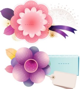 Vector Flower Ornaments