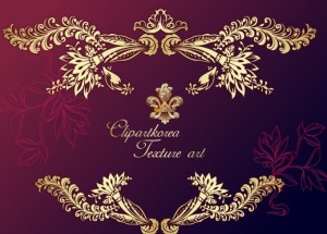 Vector Golden Royal Floral Ornamental Pattern 01