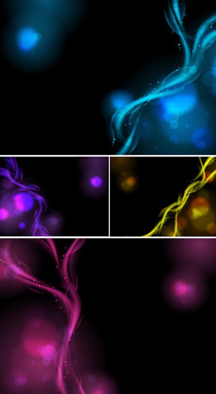4 Colorful Abstract Smoke Backgrounds