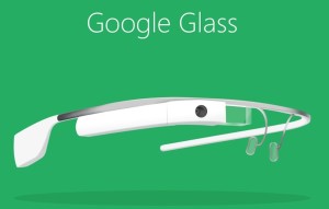 Flat Google Glass PSD Mockup