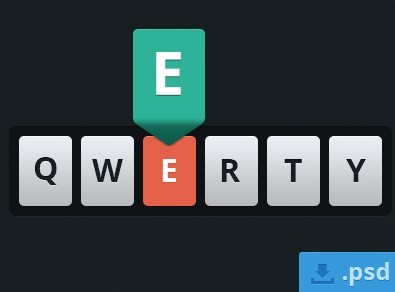 iPhone Keyboard Tooltip PSD