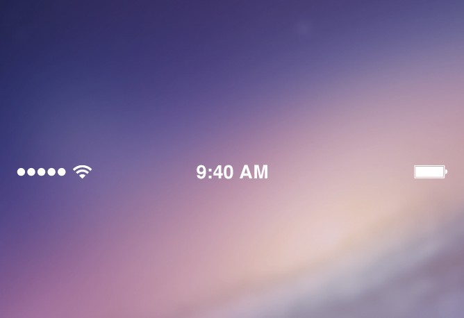 Apple iOS 7 Status Bar